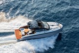 Starboard aerial view underway